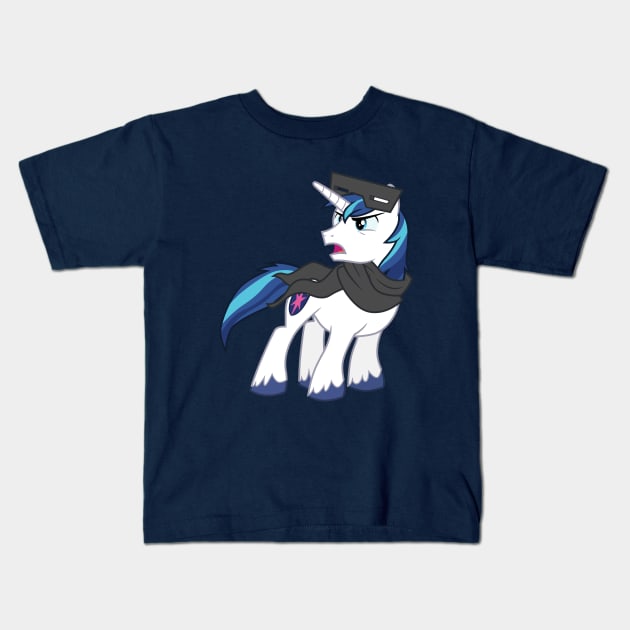 Blizzard Shining Armor Kids T-Shirt by CloudyGlow